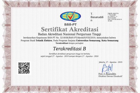 Akreditasi S1 Teknik Elektro 2019